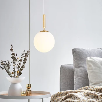 Nové Nordic Nezávislá Lampa Moderného Jedáleň, obývacia izba sklenenú Guľu Nezávislá lampa Dekorácie Skla Nezávislá svetlo Jednoduché Sklo svetla