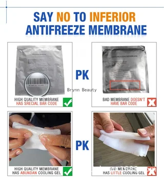 Professional Anti-Freeze Membrány pre Kryoterapia Liposukcia Zmraziť Kavitácie Cryo chudnutie Pad Nemrznúca Film 5pics