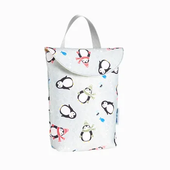 Baby Plienky Skladovanie Taška Prenosná Vodotesný, Prenosný Múmiový Módne Roztomilý Kreslený Medveď Penguin Tlač Taška 2020 Nové Dorazí