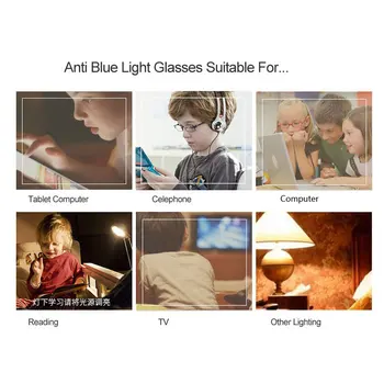 2021 Nové Deti Anti Modré Svetlo Okuliare Kolo Silikónové Pebax Rám Odnímateľné Rameno Anti-Reflexná Eyeglasse 2-8 UV Filter