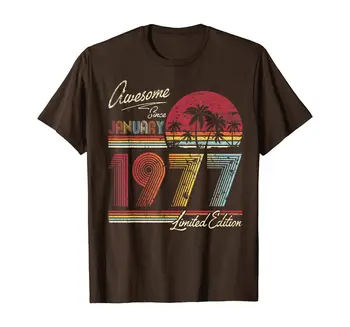 Úžasné Od januára 1977 43. Narodeniny Darček 43 Rokov, T-Shirt