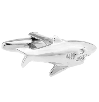Žralok manžetové Pre Mužov Námorník Kvalitu Dizajnu Mosadz Materiál Strieborná Farba manžetové gombíky, Veľkoobchod a maloobchod