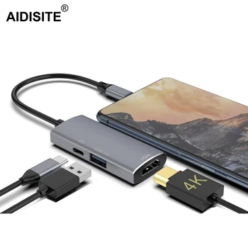 AIDISITE USB C HUB Adaptér 3.1 Typ-C HUB S HDMI PD Plnenie Splitter Pre Prepínanie Mobilný Telefón Macbook Pro Air PC Príslušenstvo