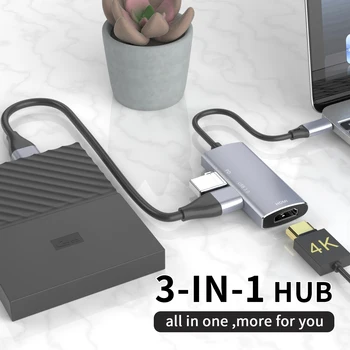 AIDISITE USB C HUB Adaptér 3.1 Typ-C HUB S HDMI PD Plnenie Splitter Pre Prepínanie Mobilný Telefón Macbook Pro Air PC Príslušenstvo