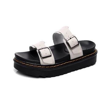 Nové Martens Sandále Jeden-slip Dámske Papuče Vonkajšie Pláži Príliv Módne Páry Presuňte Ženy Sandále Mimo Topánky Hrubé Dno