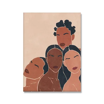 Samolepiace Maľovanie na Stenu, Nálepky Feministické Plagáty Black Dievča Moc Silná Žena Splnomocnená Žien Obrázky Pre Domáce Dekorácie