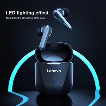 NOVÝ Lenovo XG01 TWS Slúchadlá Bezdrôtová 5.0 Headphone Gaming Headset bez zbytočného Odkladu HiFi Zvuk Slúchadiel s Mikrofónom LED Svetlo