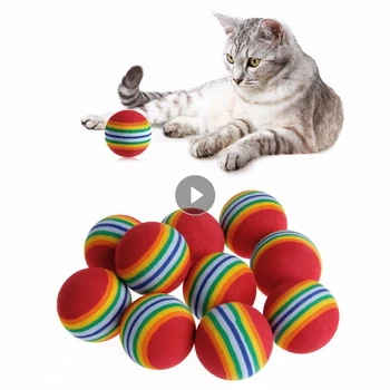 Mačacie Hračky, Farebných Pet Rainbow Pena Fetch Gule Školenia Interaktívne Psa Zábavné Hračky Netoxické, Ľahké Bezpečnosť Cat Dodávky Hračiek Pre Mačky