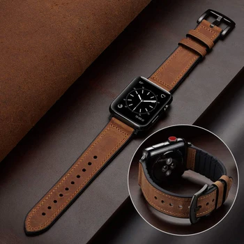 Koža+Silikónové Popruh pre Apple Hodinky Kapela 40 MM 44 MM iwatch kapela 38MM 42MM Watchband Náramok Apple hodinky Série 4 3 5 SE 6