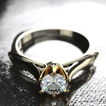 18K Multi Zlatý Prsteň pre Ženy Prírodné Moissanite s Diamantové Šperky Anillos De Bizuteria Anillos Mujer Drahokam Krúžok s Box