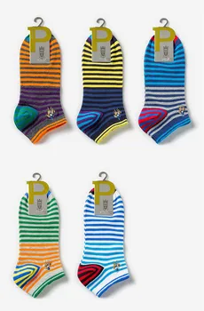 Značka Pier Polo Business Bežné Bavlnené pánske Low Cut Ponožky Prúžok Výšivky Darček Muž Členkové Ponožky Veľkoobchod Mix Farieb