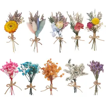 Prírodné Mini Sušené kvety Kytice Ruže Kytice Domáce Dekorácie Fotografie Rekvizity DIY Darčeka Karty Dekorácie