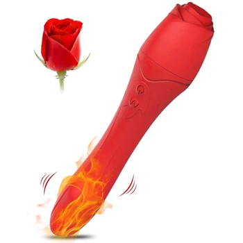 Kúrenie Rose G-Spot Vibrátor Dilda pre Ženy Pošvy Vibrátor Ženského klitorisu stimulovať Dospelých, Sexuálne hračky Pre Ženy Masér Bradavky