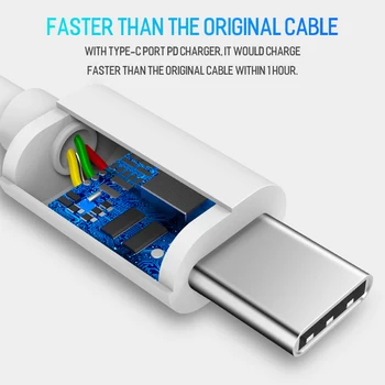 USB Typu C Nabíjací Kábel USB-C Pre Samsung Galaxy Note 8 S8/S9 A3/A5/A7 2017 7 cm Krátky Dlhý Telefón Nabíjací Kábel