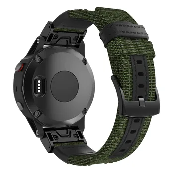 22 mm Watchband pre Garmin Fenix 5 Plus GPS Sapphire 6 Pro Predchodcu 935 Prístup S60 Sledovať Rýchle Uvoľnenie Plátno Náramok na Zápästie