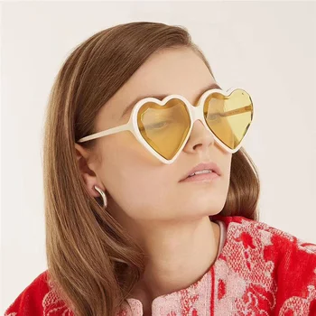 ONEVAN Láska Srdce slnečné Okuliare Ženy 2021 Luxusné Značky Slnečné Okuliare pre Ženy Vintage Veľké Rámom slnečné Okuliare Gafas De Sol Mujer