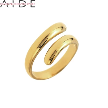 AIDE Luxusné 925 Sterling Silver Ring Pre Ženy Iny Minimalistický Módne All-Zápas Lesklý Špirála Krúžok Bijoux Femme