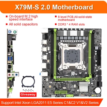 X79 M-S doske LGA2011 E5 2620 CPU Nastaviť M-ATX kombá M. 2 SSD Slot Doske a procesoru