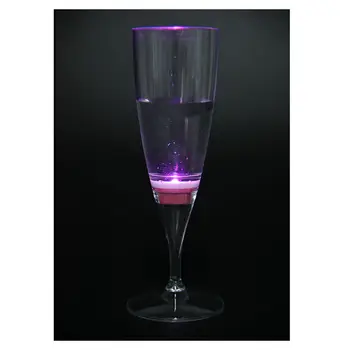 6 Nastavenie LED Svetlo Víno Flauta rozsvieti Kvapaliny Aktivovaný Šampanské Poháre na Svadbu Nové YearParty Flauta Multicolor