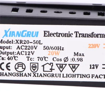 20W AC 220V Na 12V LED Napájanie Ovládača Elektronický Transformátor