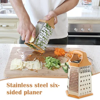 Kuchyňa Nehrdzavejúcej Ocele, 6-Stranný Box Strúhadlo Zeleniny, Syr Slicer Shredder HG99