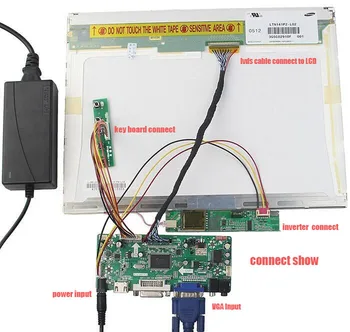 Držiak pre M200O1-L06/L07/L03/L02 30pin kompatibilný s HDMI+DVI+VGA LCD Radič Zvuku Rada 1600x900 ovládač Obrazovky panel 2 lampy 20