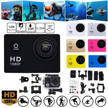 Vodotesný Fotoaparát, HD 1080P 32GB Vonkajšie Športové Akcie Videokamera, Fotoaparát Mini DV Kamera 12MPX SJ4000 Pre Gopro