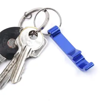 Prenosné 4 V 1 Otvárač Kľúčenke Reťazca Keyring Keychain Kovové Pivo Bar Nástroj Pohodlné, Jednoduché Použitie A Nosenie Vo Vrecku