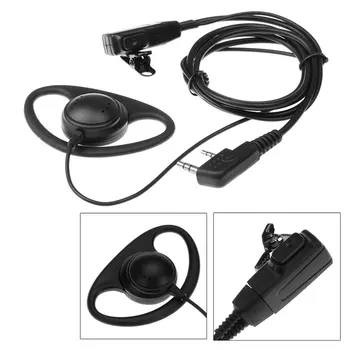 2 Pin D-Shape Slúchadlo Headset MIKROFÓN PTT Mic Slúchadla Slúchadlo pre Baofeng pre Kenwood pre Puxing TYT Rádio