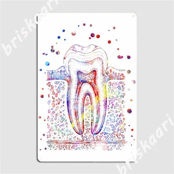 Zub Zubné Tlač Lekárske Umenie Kovové Značky na Stenu Jaskyne Dekorácie Plakety Obývacia Izba Tin prihlásiť Plagáty