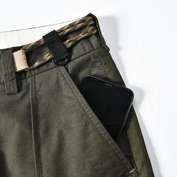 AMI Khaki Japonský bežné nohavice pánske mládež trakmi, voľné malé rovnou nôh nohavice tenké módne nohavice na jar