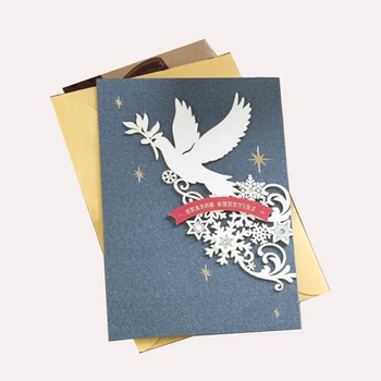 Čipky Snowflake Vtákov Plavidlá Rezanie Kovov Zomrie Scrapbooking Album DIY Papier, Vianočné Remeselné Razba Die 2020