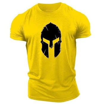 Môj Hrdina Spartan Muži t-shirt nadrozmerná 2021 Lete Nová Telocvičňa, Vonkajšie Top Tees fitness Značky, pánske oblečenie T-shirts grafické t košele