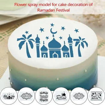 Eid Mubarak Ramadánu Nepravidelného Tvaru Tortu Formy Plastové Cake Zdobenie Sprej Vzor Pre Potravinársky Kvet Plesne
