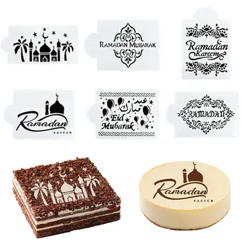 Eid Mubarak Ramadánu Nepravidelného Tvaru Tortu Formy Plastové Cake Zdobenie Sprej Vzor Pre Potravinársky Kvet Plesne