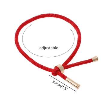 Prázdne Lištovanie Pletená Kabbalah Červené String Náramky Nastaviteľné Šťastie DIY Šperky