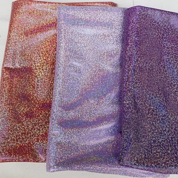 50cmX150cm Laser Tkaniny, Pružný Spandex Multicolour Samoopaľovacie Lesklá Tkanina Fáze Výkonu Kostým Odev Dekor Textílie