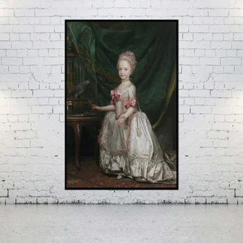 Artcozy Olej, Plátno, Maľovanie mladých márii antoinette portrét Pre Domáce Dekorácie na Stenu Umenie
