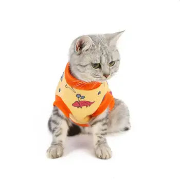 Zimné Pet Oblečenie Bežné Mačka Oblečenie Tlač Psa Vesta Tee Tričko Bavlna T-shirt Šteňa Oblečenie