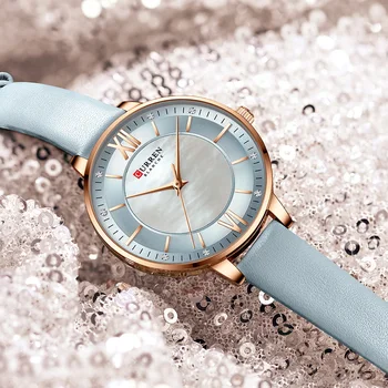 Nové CURREN Žena Sledujte najlepšie Luxusné Značky Elegantné Dámske náramkové hodinky Quartz s Koženým Remienkom Očarujúce Design Dievča Hodiny