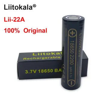LiitoKala originálne Lii-22A li Ion batéria 3,7 V 18650 2200mAh Nabíjateľná Batéria Li-ion batéria Lítiová Batéria pre Baterku