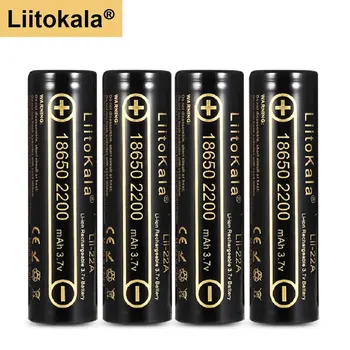 LiitoKala originálne Lii-22A li Ion batéria 3,7 V 18650 2200mAh Nabíjateľná Batéria Li-ion batéria Lítiová Batéria pre Baterku
