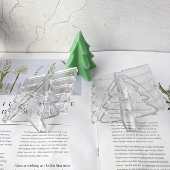 DIY 3D Vianočný Stromček Plastové Akryl Sviečka Tvorby Plesní Handmake Vonné Sviečky Plesne Sviečka Uskutočňovanie Dodávok