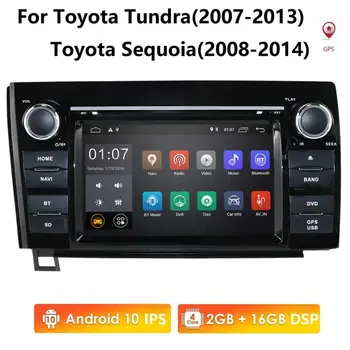 7 palcový palcový Android 10 Auta, Vedúci oddelenia pre Toyota Tundra Sequoia Auto Stereo GPS Autoradio s GPS BT, RDS Zrkadlo-link Wifi 4G PC