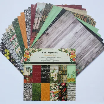 24 účtovná Jeseň jeseň podkladový materiál pad scrapbooking origami lístkov pre kartu robiť album Nevyžiadanej Vestník zápisník plavidlá dodanie