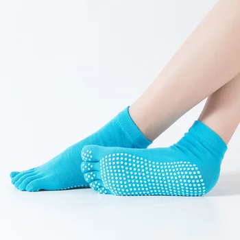 Ženy Jogy Športové Ponožky Non-Slip Dámske Pure Color Päť Prstov Ponožky Potu-Priedušné Absorpčné Split Prst Ponožky 8 Farieb