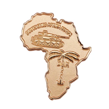 Afrika mapa pin deutsches odznak WW II Nemecko nádrž armády brošňa vintage Jamajka dak kolíky cestovné príslušenstvo