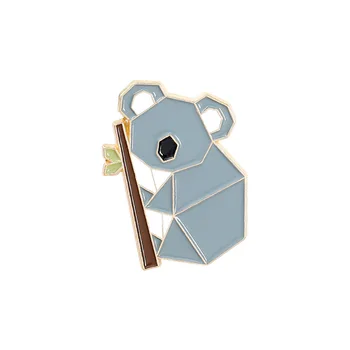 Kreatívne Origami Odznak Cartoon Kovové Smalt Pin Králik Panda Fox Brošňa Batoh Oblečenie Klopě Pin Šperky, Darček pre Priateľov