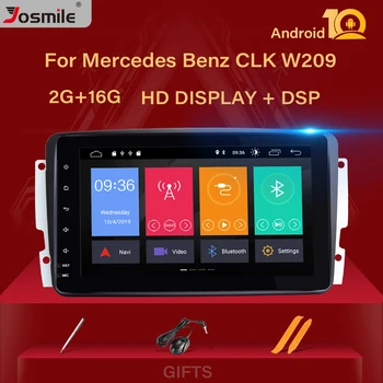 2 din Android 10 Auto DVD Prehrávač s GPS Pre Mercedes Benz CLK W209 W203 W463 W208 multimediálne Hlavu UnitRadio Stereo audio Navigácia