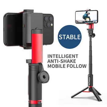Stabilizátor 3 V 1 Bezdrôtová Selfie Stick Anti-vibračná Ručné Gimbal Stabilizátor S Diaľkovým ovládaním Pre Android IOS